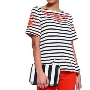 Kate Spade Broome Street Colab Embroidered‎ Short Sleeve